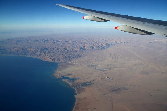 Flying over the Suez Canal